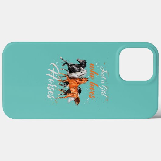 Gewoon een meisje dat van paardenpest houdt Case-Mate iPhone case (Achterkant (horizontaal))