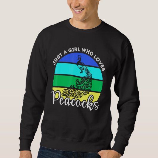 Gewoon een meisje dat van pacocks houdt voor pacoc trui (Voorkant)