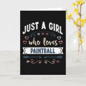 Gewoon een meisje dat van Paintball Funny Gifts ho Kaart (Gele Bloem)