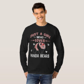 Gewoon een meisje dat van Panda-Beren houdt, dat d T-shirt (Voorkant volledig)