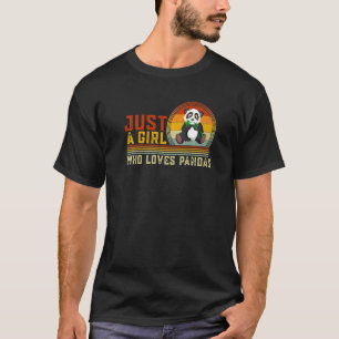 Gewoon een meisje dat van Pandas Cute Panda Animal T-shirt