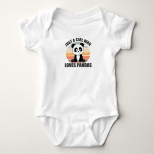Gewoon een meisje dat van Pandas Cute Panda houdt Romper