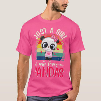Gewoon een meisje dat van Pandas Cute Panda houdt T-shirt