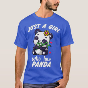 Gewoon een meisje dat van Pandas Cute Panda houdt T-shirt