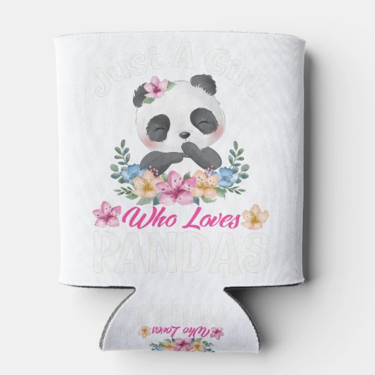Gewoon een meisje dat van Pandas Cute Panda T-Shir Blikjeskoeler (Achterkant)
