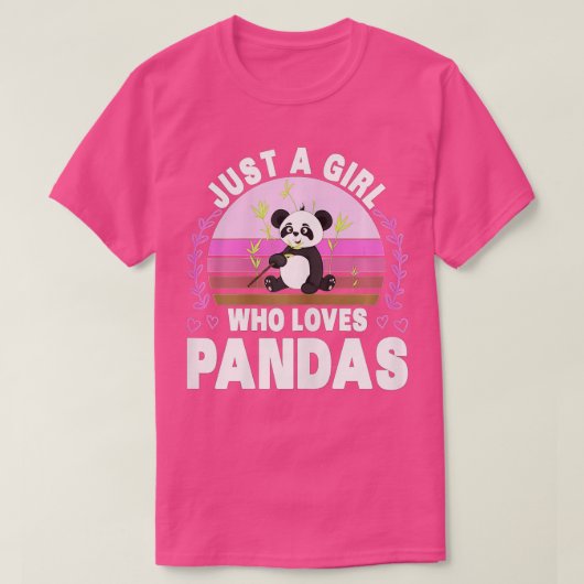 Gewoon een meisje dat van Pandas houdt - Cute Pand T-shirt (Design voorkant)
