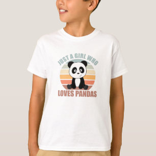 Gewoon een meisje dat van Pandas houdt, die diere T-shirt