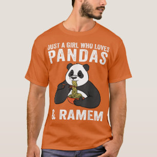 Gewoon een meisje dat van Pandas houdt en Ramen 65 T-shirt