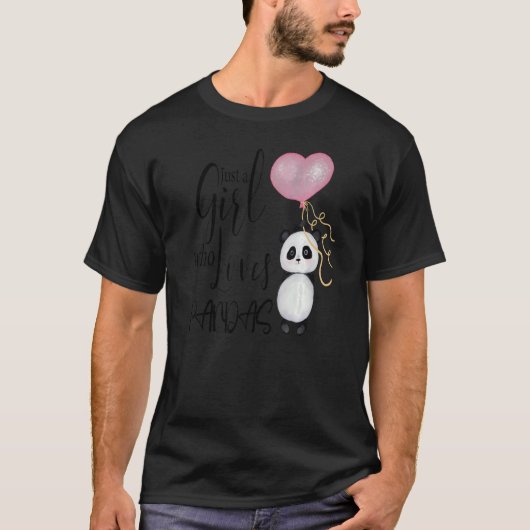 Gewoon een meisje dat van Pandas houdt... ik heb B T-shirt (Voorkant)