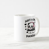 Gewoon een meisje dat van panda's houdt mok - Cute (Voorkant rechts)
