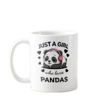 Gewoon een meisje dat van panda's houdt mok - Cute