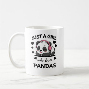 Gewoon een meisje dat van panda's houdt mok - Cute