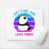 Gewoon een meisje dat van Pandas houdt Muismat (Met muis)