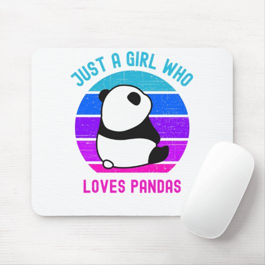 Gewoon een meisje dat van Pandas houdt Muismat (Met muis)