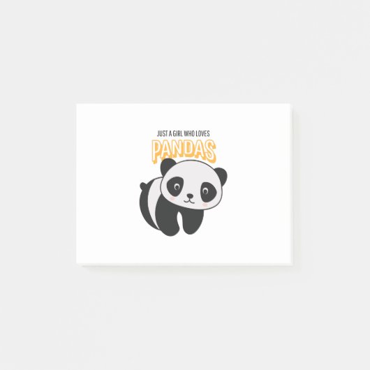 Gewoon een meisje dat van Pandas houdt Post-it® Notes (Voorkant)