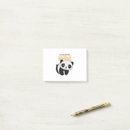 Gewoon een meisje dat van Pandas houdt Post-it® Notes (Op bureau)