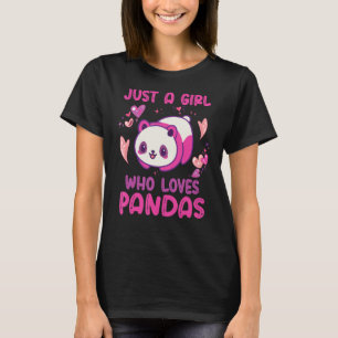 Gewoon een meisje dat van panda's houdt Quote Scha T-shirt