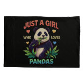 Gewoon een meisje dat van panda's houdt Schattig Kussensloop (Achterkant)