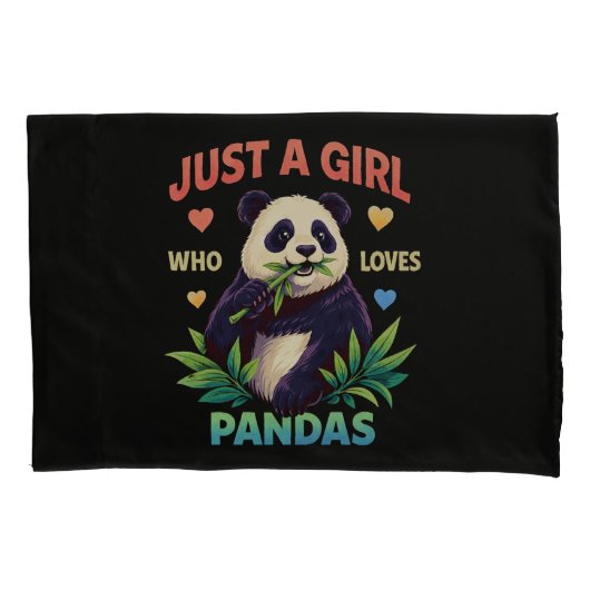 Gewoon een meisje dat van panda's houdt Schattig Kussensloop (Voorkant)