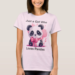 Gewoon een meisje dat van panda's houdt - Schattig T-shirt