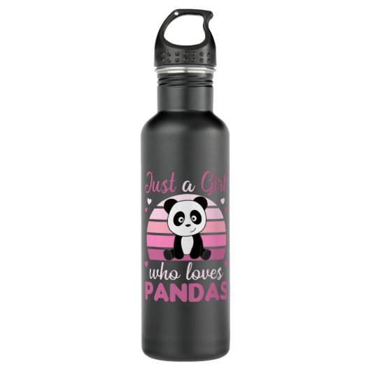 Gewoon een meisje dat van Pandas houdt - Sweet Pan Waterfles (Voorkant)