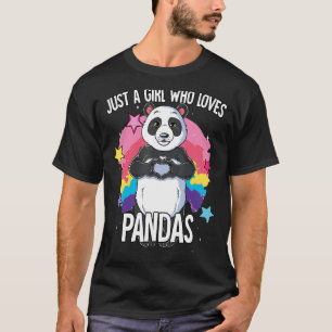 Gewoon een meisje dat van Pandas Panda houdt T-shirt