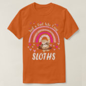 Gewoon een meisje dat van Pandas Rainbow Cute Pand T-shirt (Design voorkant)