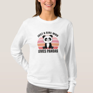 Gewoon een meisje dat van Pandas Sweet Animals hou T-shirt