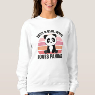 Gewoon een meisje dat van Pandas Sweet Animals hou Trui