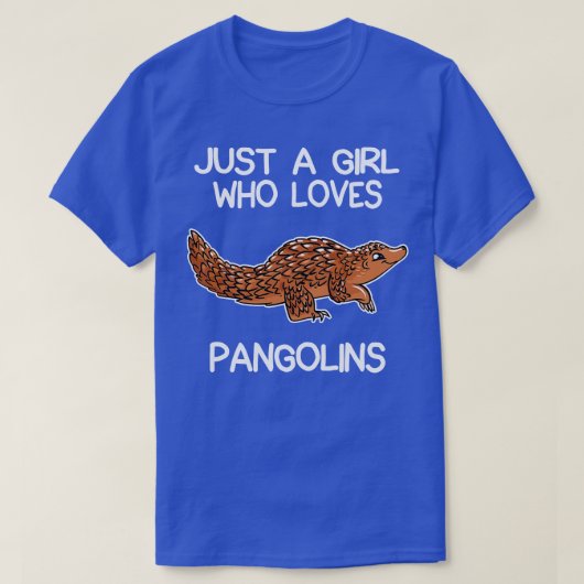 Gewoon een meisje dat van Pangolins 2 houdt T-shirt (Design voorkant)