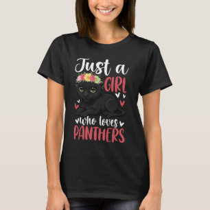 Gewoon een meisje dat van panters natuurkat houdt t-shirt