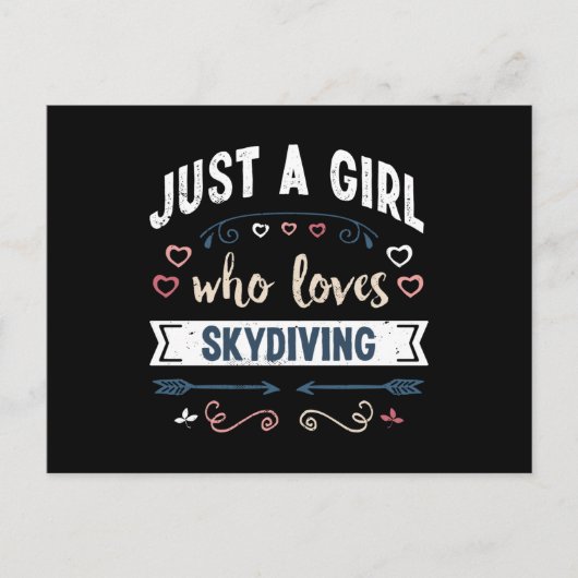 Gewoon een meisje dat van parachutespringen houdt, briefkaart (Voorkant)