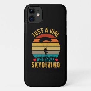 gewoon een meisje dat van parachutespringen houdt Case-Mate iPhone case