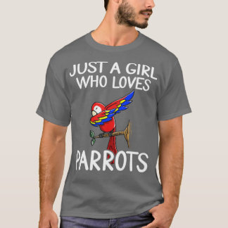 Gewoon een meisje dat van Parrots 1 houdt T-shirt