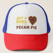 Gewoon een meisje dat van Pecan-taart houdt Trucker Pet (Voorkant)