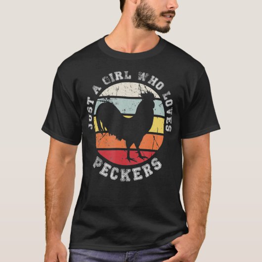 Gewoon een meisje dat van Peckers Chicken houdt (2 T-shirt (Voorkant)