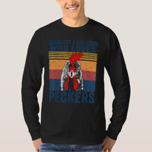 Gewoon een meisje dat van Peckers Costume Chicken  T-shirt