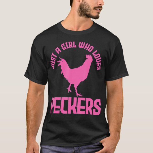 Gewoon een meisje dat van Peckers houdt. T-shirt (Voorkant)