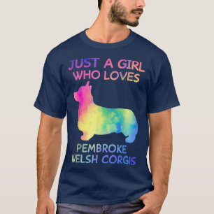 Gewoon een meisje dat van Pembroke Welsh Corgis Lo T-shirt
