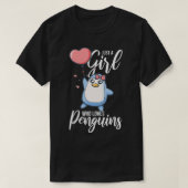 Gewoon een meisje dat van Penguin houdt T-shirt (Design voorkant)