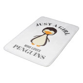 Gewoon een meisje dat van Penguins houdt Badmat (Gekanteld)