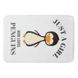 Gewoon een meisje dat van Penguins houdt Badmat