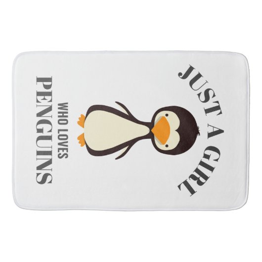 Gewoon een meisje dat van Penguins houdt Badmat (Voorkant)
