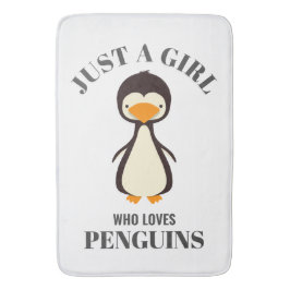 Gewoon een meisje dat van Penguins houdt Badmat