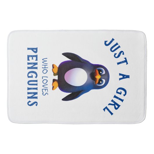 Gewoon een meisje dat van Penguins houdt Badmat (Voorkant)