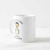 Gewoon een meisje dat van Penguins houdt Koffiemok (Voorkant links)