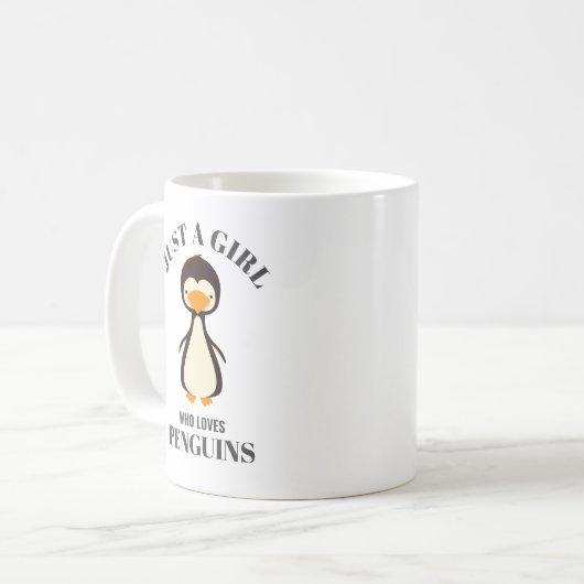 Gewoon een meisje dat van Penguins houdt Koffiemok (Voorkant links)