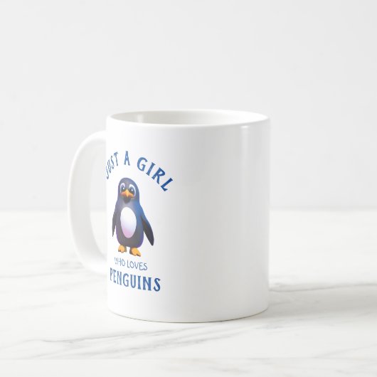 Gewoon een meisje dat van Penguins houdt Koffiemok (Voorkant links)