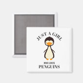 Gewoon een meisje dat van Penguins houdt Magneet (Voorkant / Achterkant)