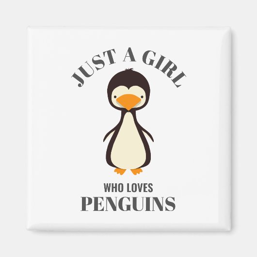 Gewoon een meisje dat van Penguins houdt Magneet (Voorkant)